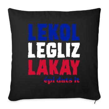 Vacances Haïti Caraïbes - Housse de coussin décorative 45 x 45 cm - noir - Devant