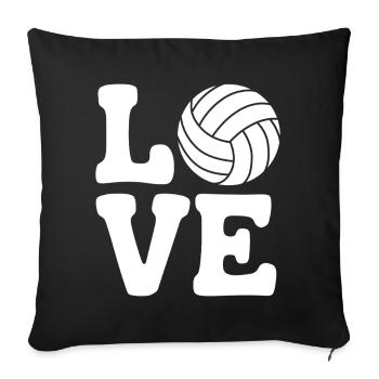 volley-ball dire drôle de cadeau de volley-ball - Housse de coussin décorative 45 x 45 cm - noir - Devant