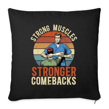Physical Therapist Strong Muscles Physiotherapist - Sofa pillowcase 17,3'' x 17,3'' (45 x 45 cm) - black - Front