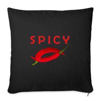 Chili épicé Embrasser la bouche Embrasser Sexy Chaud - Housse de coussin décorative 45 x 45 cm - noir - Devant