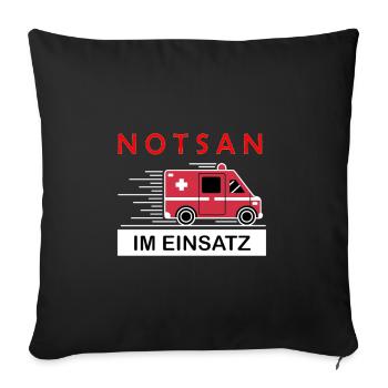Notsan in action Emergency paramedic Hero Pride - Sofa pillowcase 17,3'' x 17,3'' (45 x 45 cm) - black - Front