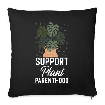 Plant Lover Gardening Monstera - Sofakissenbezug 45 x 45 cm - Schwarz - Vorne
