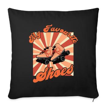 Rollerskater My Shoes Roller Skate Disco - Sofa pillowcase 17,3'' x 17,3'' (45 x 45 cm) - black - Front