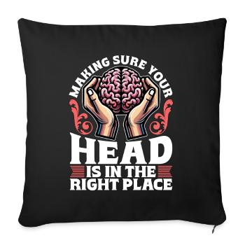 Neurosurgeon Making Sure Your Head Neurologist - Sofa pillowcase 17,3'' x 17,3'' (45 x 45 cm) - black - Front