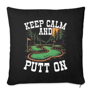 Golf Golf Golfer Golf Course - Sofa pillowcase 17,3'' x 17,3'' (45 x 45 cm) - black - Front