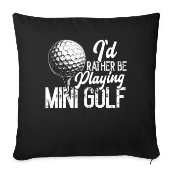 Golf Golf Golfer Golf Course - Sofa pillowcase 17,3'' x 17,3'' (45 x 45 cm) - black - Front