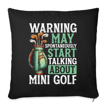 Golf Golf Golfer Golf Course - Sofa pillowcase 17,3'' x 17,3'' (45 x 45 cm) - black - Front