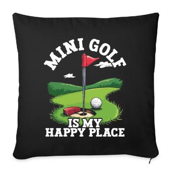 Golf Golf Golfer Golf Course - Sofa pillowcase 17,3'' x 17,3'' (45 x 45 cm) - black - Front