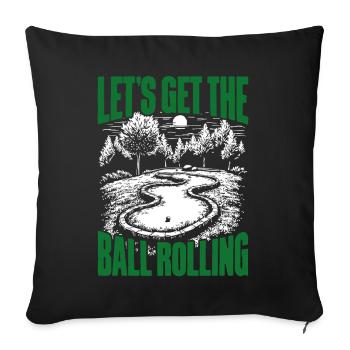 Golf Golf Golfer Golf Course - Sofa pillowcase 17,3'' x 17,3'' (45 x 45 cm) - black - Front