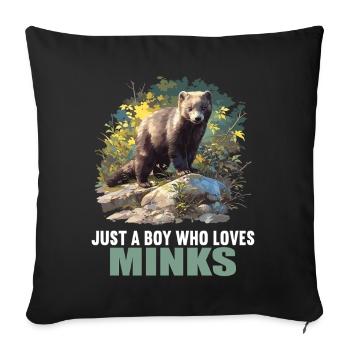 Vison Vison - Housse de coussin décorative 45 x 45 cm - noir - Devant