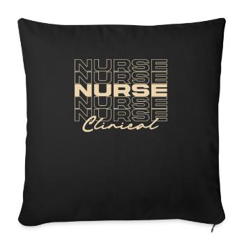 Clinical Nurse Medical Nurses Stylish - Sofa pillowcase 17,3'' x 17,3'' (45 x 45 cm) - black - Front
