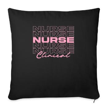 Clinical Nurse Medical Nurses Stylish - Sofa pillowcase 17,3'' x 17,3'' (45 x 45 cm) - black - Front