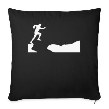 Trail Runner Cross Trail Mountain Runner - Sofa pillowcase 17,3'' x 17,3'' (45 x 45 cm) - black - Front