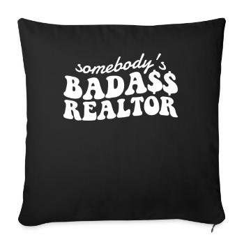 Real Estate Agent Real Estate Agent Gift - Sofa pillowcase 17,3'' x 17,3'' (45 x 45 cm) - black - Front