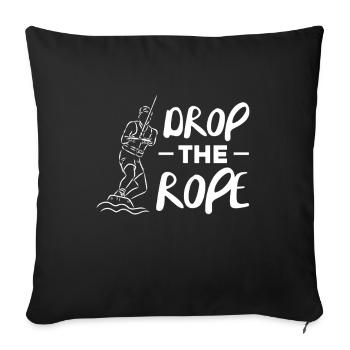 Wakeboard Wakeboarder Wakeboard Cadeau - Housse de coussin décorative 45 x 45 cm - noir - Devant