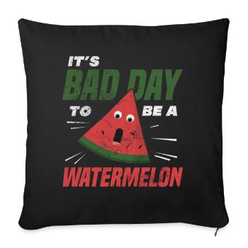 Watermelon - Sofa pillowcase 17,3'' x 17,3'' (45 x 45 cm) - black - Front
