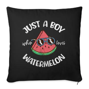 Watermelon - Sofa pillowcase 17,3'' x 17,3'' (45 x 45 cm) - black - Front