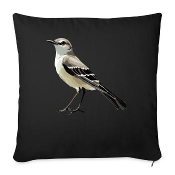 Oiseaux moqueurs Oiseaux moqueurs - Housse de coussin décorative 45 x 45 cm - noir - Devant