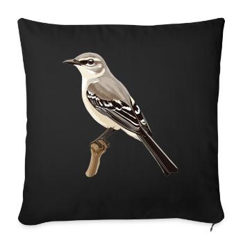 Oiseaux moqueurs Oiseaux moqueurs - Housse de coussin décorative 45 x 45 cm - noir - Devant