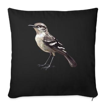 Oiseaux moqueurs Oiseaux moqueurs - Housse de coussin décorative 45 x 45 cm - noir - Devant