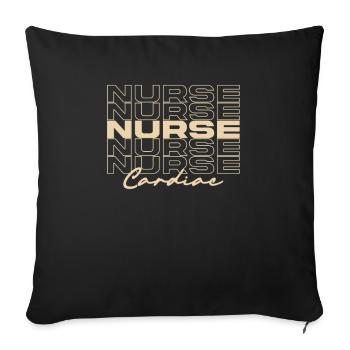 Cardiac Nurse Medical Nurses Stylish - Sofa pillowcase 17,3'' x 17,3'' (45 x 45 cm) - black - Front