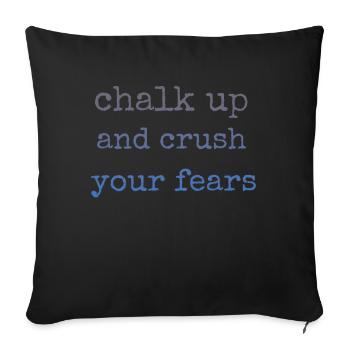 Bouldering Chalk Up Boulderer - Sofa pillowcase 17,3'' x 17,3'' (45 x 45 cm) - black - Front