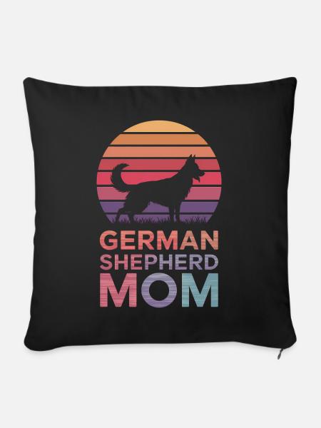Deutscher Schäferhund Spruch Schäferhund Geschenk - Sofakissenbezug 45 x 45 cm - Schwarz