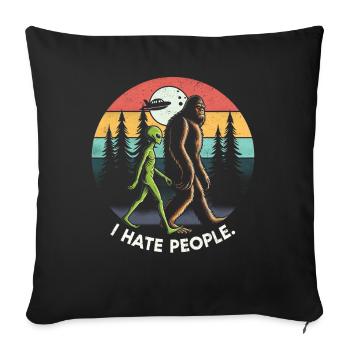 Alien - Sofa pillowcase 17,3'' x 17,3'' (45 x 45 cm) - black - Front