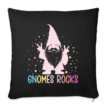 Garden Gnome Costume Gnomes Rocks Gnome - Sofakissenbezug 45 x 45 cm - Schwarz - Vorne