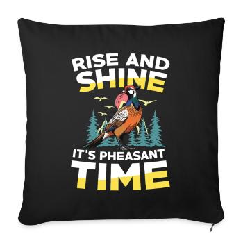 Turkey Hunting Adventure: I Just Want Turkey Hunting - Sofa pillowcase 17,3'' x 17,3'' (45 x 45 cm) - black - Front