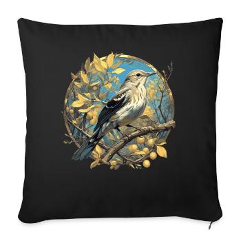 Oiseaux moqueurs Oiseaux moqueurs - Housse de coussin décorative 45 x 45 cm - noir - Devant
