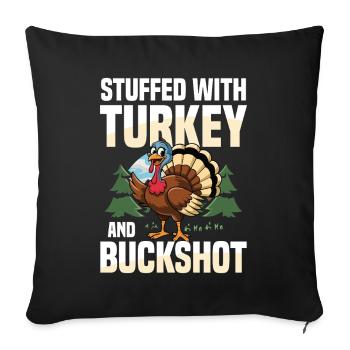 Turkey Hunting Adventure: I Just Want Turkey Hunting - Sofa pillowcase 17,3'' x 17,3'' (45 x 45 cm) - black - Front
