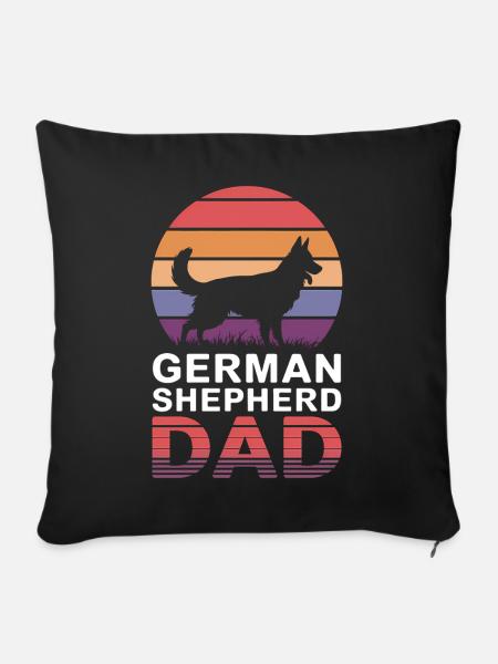 Deutscher Schäferhund Spruch Schäferhund Geschenk - Sofakissenbezug 45 x 45 cm - Schwarz