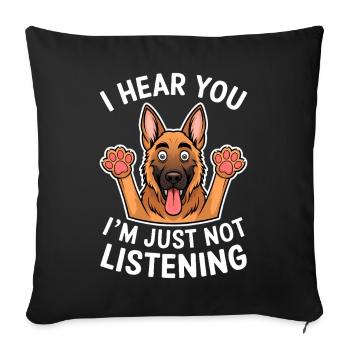German Shepherd Saying German Shepherd Gift - Sofa pillowcase 17,3'' x 17,3'' (45 x 45 cm) - black - Front