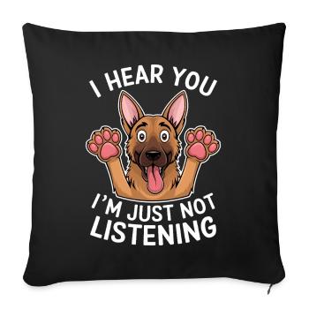 German Shepherd Saying German Shepherd Gift - Sofa pillowcase 17,3'' x 17,3'' (45 x 45 cm) - black - Front