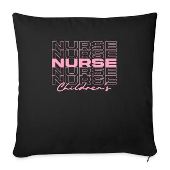 Infirmière pour enfants Infirmières médicales élégantes - Housse de coussin décorative 45 x 45 cm - noir - Devant