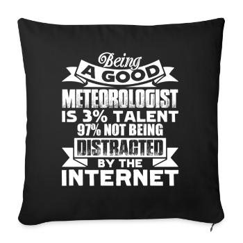 Meteorologist Being A Good Meteorologist - Sofa pillowcase 17,3'' x 17,3'' (45 x 45 cm) - black - Front