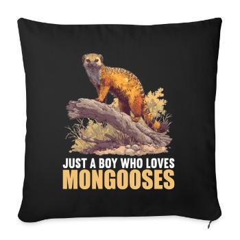 Mongoose's Mongoose - Sofa pillowcase 17,3'' x 17,3'' (45 x 45 cm) - black - Front