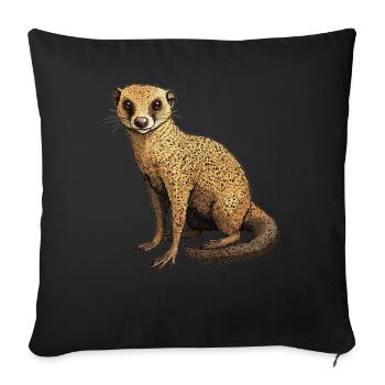 Mongoose's Mongoose - Sofa pillowcase 17,3'' x 17,3'' (45 x 45 cm) - black - Front