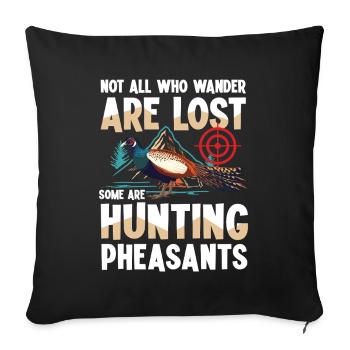 Duck hunters shoot heavier loads flag - Sofa pillowcase 17,3'' x 17,3'' (45 x 45 cm) - black - Front