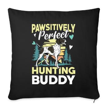 Duck hunters shoot heavier loads flag - Sofa pillowcase 17,3'' x 17,3'' (45 x 45 cm) - black - Front