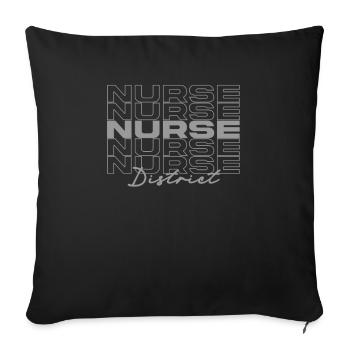Infirmière de district Infirmières médicales élégantes - Housse de coussin décorative 45 x 45 cm - noir - Devant