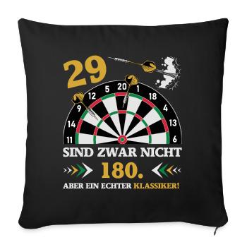 Les fléchettes 29 ne sont pas des fléchettes d’anniversaire de 180 - Housse de coussin décorative 45 x 45 cm - noir - Devant