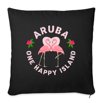 Aruba Caribbean Summer Ocean Beach Gift - Sofa pillowcase 17,3'' x 17,3'' (45 x 45 cm) - black - Front