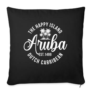 Aruba Caribbean Summer Ocean Beach Gift - Sofa pillowcase 17,3'' x 17,3'' (45 x 45 cm) - black - Front
