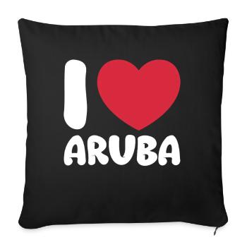 Aruba Caribbean Summer Ocean Beach Gift - Sofa pillowcase 17,3'' x 17,3'' (45 x 45 cm) - black - Front