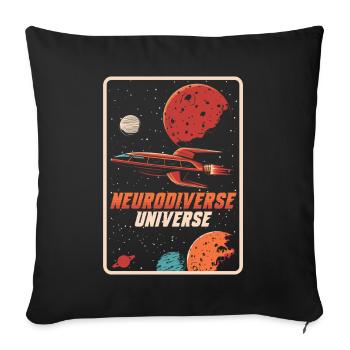 Autism Awareness Day Autistic Gift - Sofa pillowcase 17,3'' x 17,3'' (45 x 45 cm) - black - Front