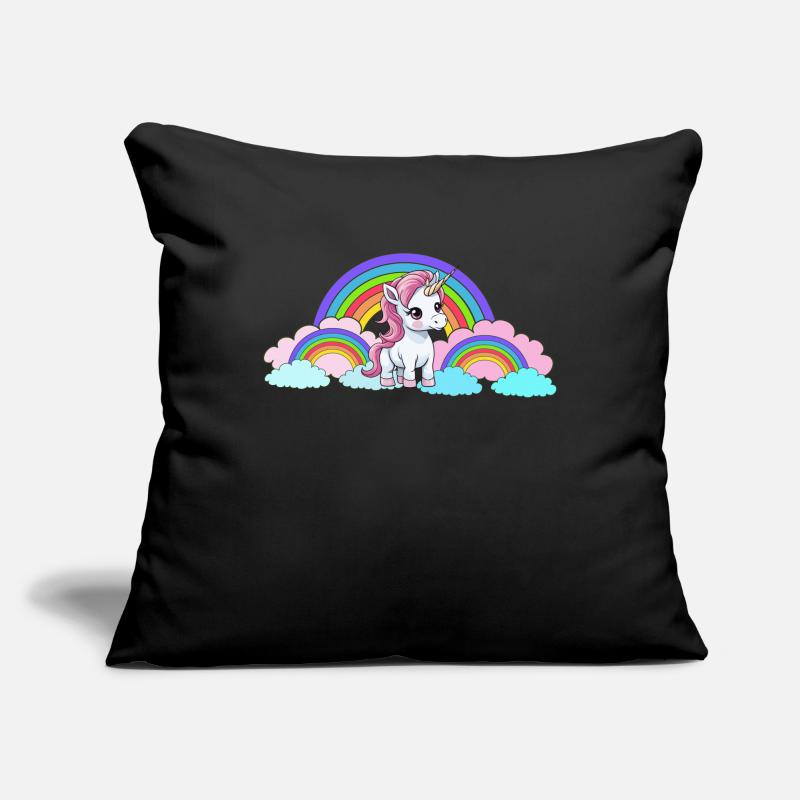 Regenbogen Einhorn Einhörner Pferd Pferde Kinder Sofakissenbezug 45 x 45 cm