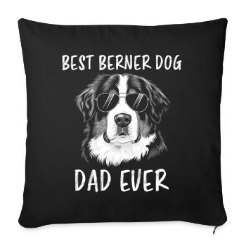 Bouvier bernois Dicton bouvier bernois - Housse de coussin décorative 45 x 45 cm - noir - Devant