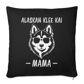 Alaskan Clover Kai Saying Alaskan Clover Kai Gift - Sofa pillowcase 17,3'' x 17,3'' (45 x 45 cm) - black - Front